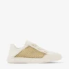 Diamond Light Flex F Adidași din piele mixtă aurie și latte și plasă țesută metalică Diamond Light Flex F Adidași din piele mixtă aurie și latte și plasă țesută metalică