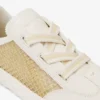 Diamond Light Flex F Adidași din piele mixtă aurie și latte și plasă țesută metalică Diamond Light Flex F Adidași din piele mixtă aurie și latte și plasă țesută metalică