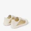 Diamond Light Flex F Adidași din piele mixtă aurie și latte și plasă țesută metalică Diamond Light Flex F Adidași din piele mixtă aurie și latte și plasă țesută metalică
