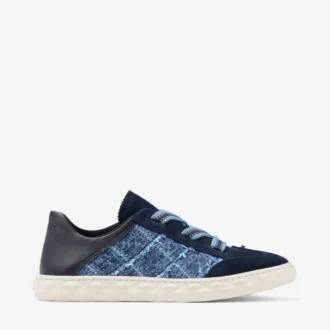 Diamond Light Flex F Adidași din piele mixtă de culoare marină și denim cu model încrucișat