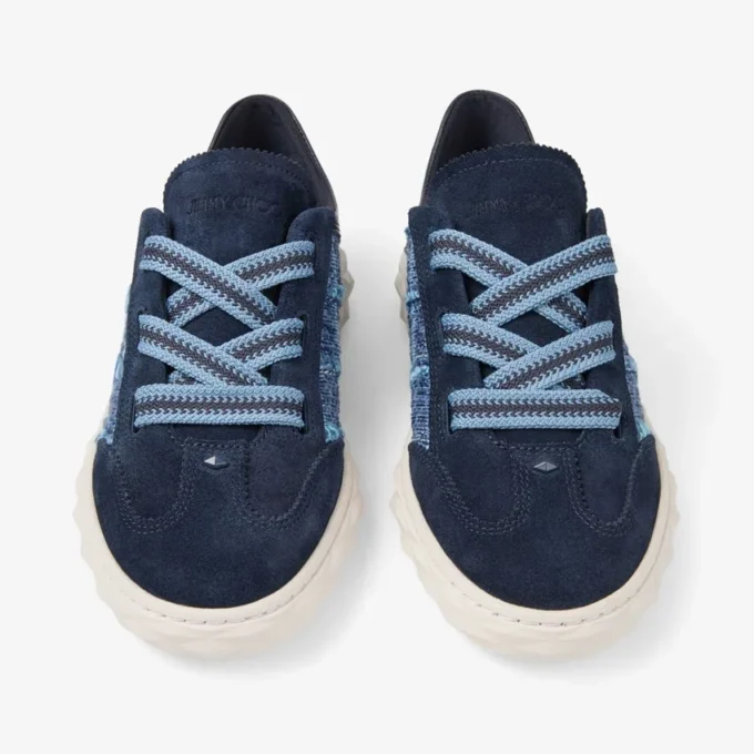 Diamond Light Flex F Adidași din piele mixtă de culoare marină și denim cu model încrucișat Diamond Light Flex F Adidași din piele mixtă de culoare marină și denim cu model încrucișat