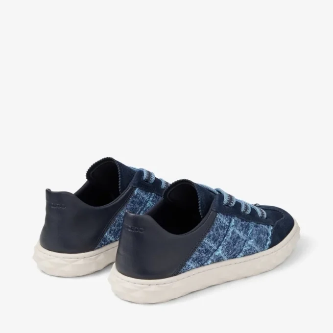Diamond Light Flex F Adidași din piele mixtă de culoare marină și denim cu model încrucișat Diamond Light Flex F Adidași din piele mixtă de culoare marină și denim cu model încrucișat