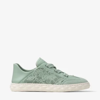 Diamond Light Flex F Adidași joși cu șireturi din piele verde mixtă și piele perforată