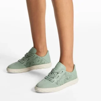 Diamond Light Flex F Adidași joși cu șireturi din piele verde mixtă și piele perforată