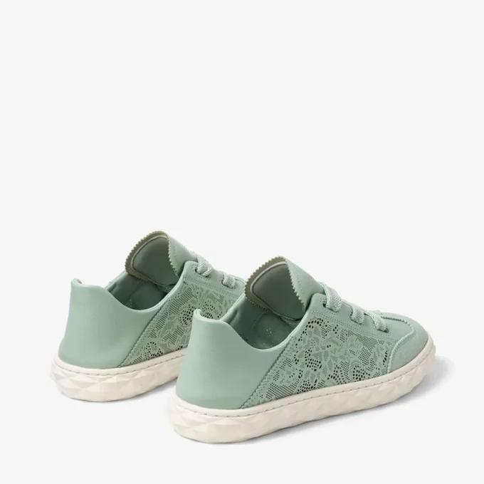 Diamond Light Flex F Adidași joși cu șireturi din piele verde mixtă și piele perforată Diamond Light Flex F Adidași joși cu șireturi din piele verde mixtă și piele perforată