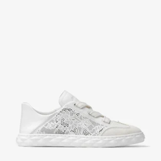 Diamond Light Flex F Adidași joși din piele albă mixtă și piele perforată cu șireturi