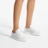Diamond Light Flex F Adidași joși din piele albă mixtă și piele perforată cu șireturi Diamond Light Flex F Adidași joși din piele albă mixtă și piele perforată cu șireturi
