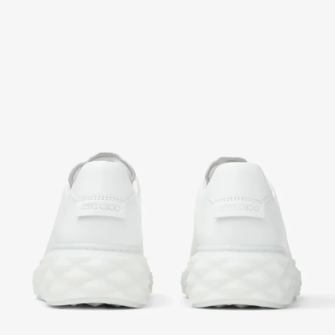 Diamond Light Maxi F Adidași albi din piele Nappa cu talpă joasă și platformă Diamond Light Maxi F Adidași albi din piele Nappa cu talpă joasă și platformă