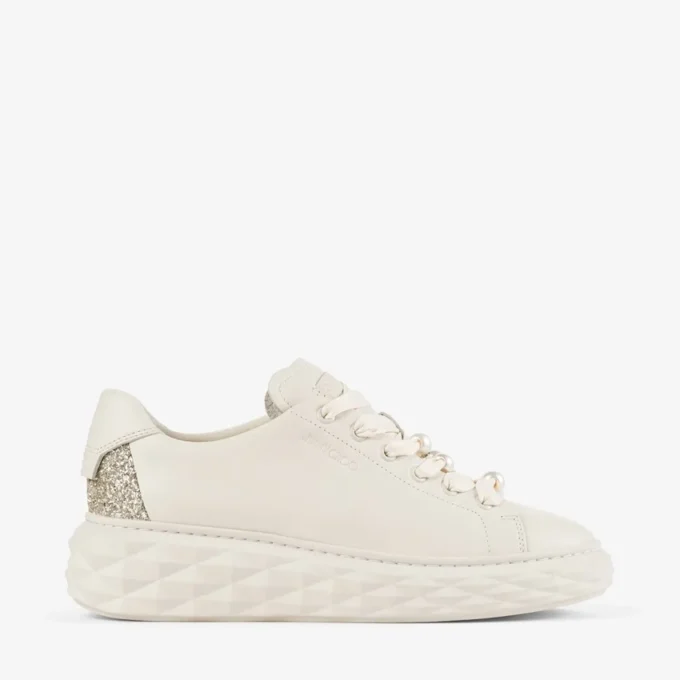 Diamond Light Maxi F Adidași din piele netedă și sclipici grosier, culoare Latt Diamond Light Maxi F Adidași din piele netedă și sclipici grosier, culoare Latt