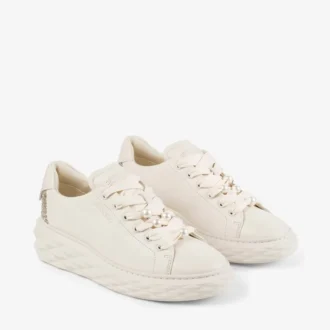 Diamond Light Maxi F Adidași din piele netedă și sclipici grosier, culoare Latt