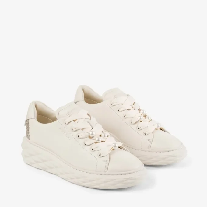 Diamond Light Maxi F Adidași din piele netedă și sclipici grosier, culoare Latt Diamond Light Maxi F Adidași din piele netedă și sclipici grosier, culoare Latt