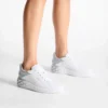 Diamond Maxi F Ii Adidași din piele Nappa albă și argintie cu sclipici Diamond Maxi F Ii Adidași din piele Nappa albă și argintie cu sclipici