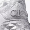 Diamond Maxi F Ii Adidași din piele Nappa albă și argintie cu sclipici Diamond Maxi F Ii Adidași din piele Nappa albă și argintie cu sclipici