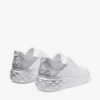 Diamond Maxi F Ii Adidași din piele Nappa albă și argintie cu sclipici Diamond Maxi F Ii Adidași din piele Nappa albă și argintie cu sclipici