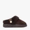 Diamond Maxi Mule F Mule din piele de căprioară ciocolatie cu blană de oaie Diamond Maxi Mule F Mule din piele de căprioară ciocolatie cu blană de oaie