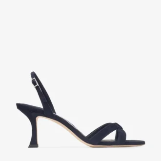 Elsy 70 Slingback din piele de căprioară de culoare marină