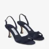 Elsy 70 Slingback din piele de căprioară de culoare marină
