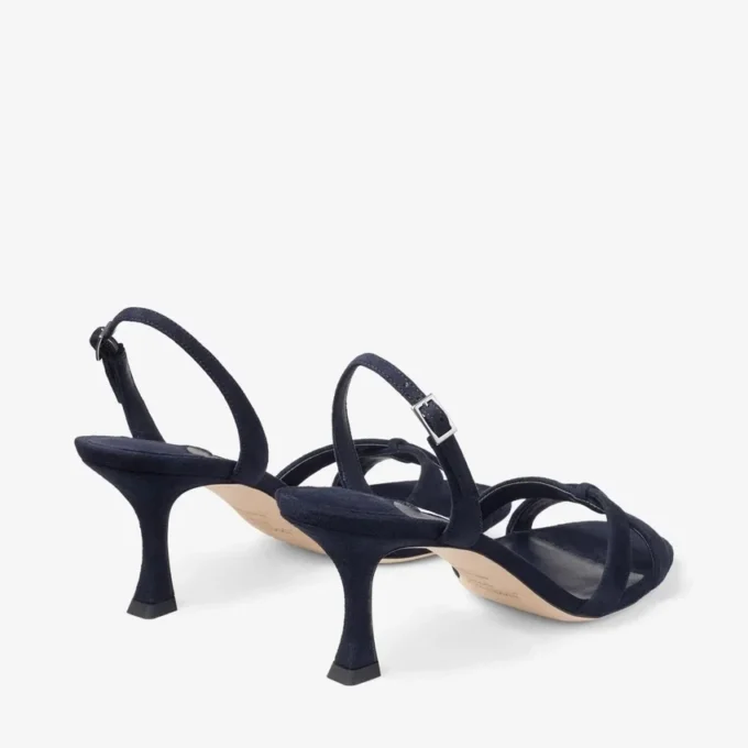 Elsy 70 Slingback din piele de căprioară de culoare marină