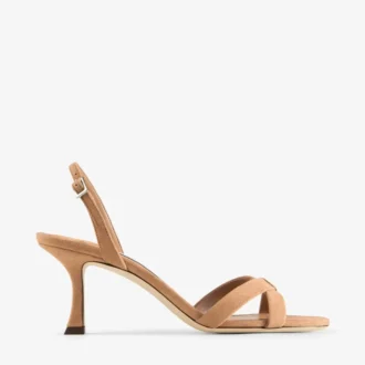 Elsy 70 Toffee Suede Crossover Slingback
