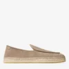 Espadrile Shenton din piele de căprioară catifelată, culoare piatră