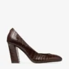 Farren 85 Piele cu imprimeu croc de culoare ciocolată
