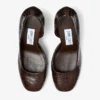 Farren 85 Piele cu imprimeu croc de culoare ciocolată