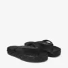 Flip-flopi cu diamante, pantofi plat din cauciuc negru Flip-flopi cu diamante, pantofi plat din cauciuc negru