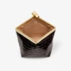Ganache Sambuco Clutch din piele cu imprimeu crocodil lucios