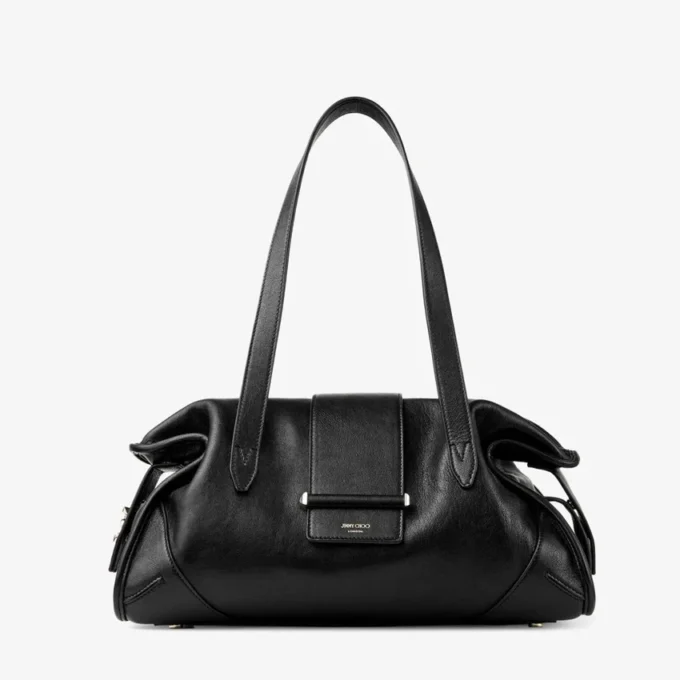 Geantă Bar Holdall Geantă de călătorie medie din piele neagră Biker Geantă Bar Holdall Geantă de călătorie medie din piele neagră Biker