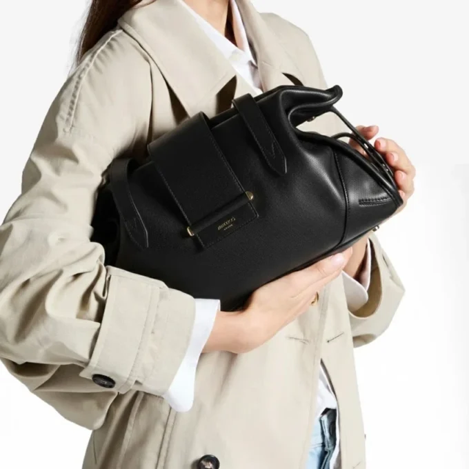 Geantă Bar Holdall Geantă de călătorie medie din piele neagră Biker Geantă Bar Holdall Geantă de călătorie medie din piele neagră Biker