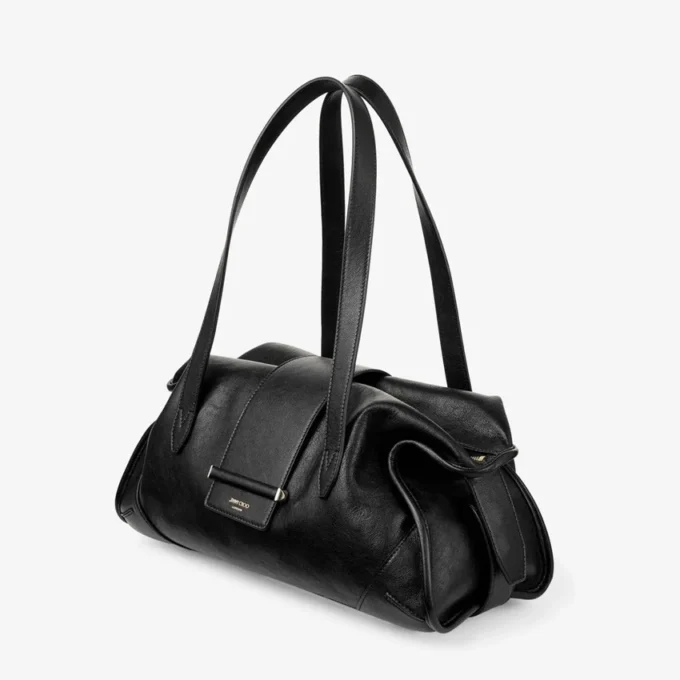 Geantă Bar Holdall Geantă de călătorie medie din piele neagră Biker Geantă Bar Holdall Geantă de călătorie medie din piele neagră Biker