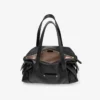 Geantă Bar Holdall Geantă de călătorie medie din piele neagră Biker Geantă Bar Holdall Geantă de călătorie medie din piele neagră Biker
