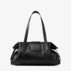 Geantă Bar Holdall Geantă de călătorie medie din piele neagră Biker Geantă Bar Holdall Geantă de călătorie medie din piele neagră Biker
