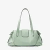 Geantă Bar Holdall Medium Verde Geantă de călătorie din piele Biker Geantă Bar Holdall Medium Verde Geantă de călătorie din piele Biker