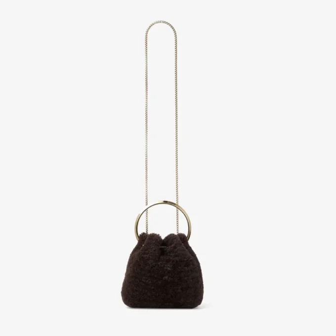 Geantă Bon Bon Chocolate Bucket cu mâner metalic Geantă Bon Bon Chocolate Bucket cu mâner metalic