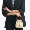 Geantă Bon Bon din piele cu imprimeu Elaphe, galben lapte Geantă Bon Bon din piele cu imprimeu Elaphe, galben lapte