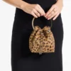 Geantă Bon Bon din piele de ponei cu imprimeu leopard natural Geantă Bon Bon din piele de ponei cu imprimeu leopard natural