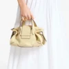 Geantă de călătorie Bar Holdall mică din piele Biker Buttermilk Geantă de călătorie Bar Holdall mică din piele Biker Buttermilk