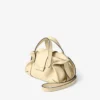 Geantă de călătorie Bar Holdall mică din piele Biker Buttermilk Geantă de călătorie Bar Holdall mică din piele Biker Buttermilk