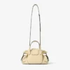 Geantă de călătorie Bar Holdall mică din piele Biker Buttermilk Geantă de călătorie Bar Holdall mică din piele Biker Buttermilk