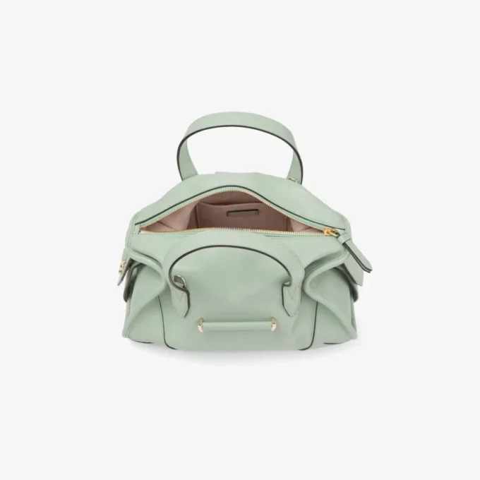 Geantă de călătorie Bar Holdall Small Geantă de călătorie din piele Verde Biker Geantă de călătorie Bar Holdall Small Geantă de călătorie din piele Verde Biker