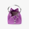 Geantă de mână Bon Bon din satin violet orhidee cu mâner metalic Geantă de mână Bon Bon din satin violet orhidee cu mâner metalic