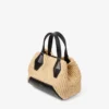 Geantă de mână Diamond Tote Mini din rafie naturală Geantă de mână Diamond Tote Mini din rafie naturală