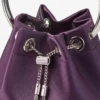Geantă de mână din satin Bon Bon Winter Bloom cu brățară metalică Geantă de mână din satin Bon Bon Winter Bloom cu brățară metalică