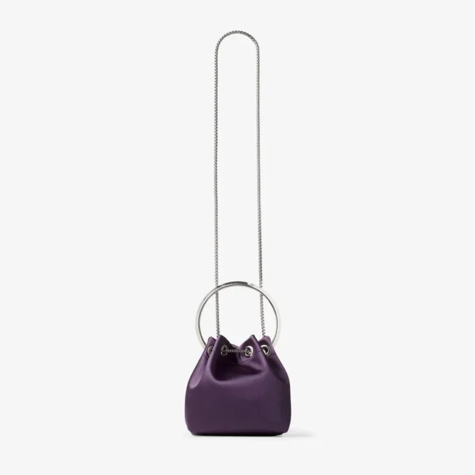 Geantă de mână din satin Bon Bon Winter Bloom cu brățară metalică Geantă de mână din satin Bon Bon Winter Bloom cu brățară metalică