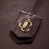 Geantă de mână Nine2Five East-West din piele de vițel netedă, culoare Merlot intens