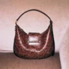 Geantă de umăr Bar Hobo Small Cognac Kigali din piele cu imprimeu de șarpe Geantă de umăr Bar Hobo Small Cognac Kigali din piele cu imprimeu de șarpe