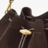 Geantă de umăr Cinch Medium din piele de căprioară, culoare cafea