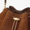 Geantă de umăr Cinch Medium din piele de căprioară de culoare bej