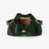 Geantă de umăr Cinch Medium din piele de căprioară verde britanic